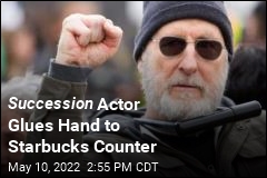 Succession Actor Glues Hand to Starbucks Counter
