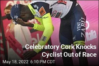 Cyclist Wins, Pops Cork, Injures His Eye