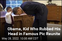 Obama, Kid Who Rubbed His Head in Famous Pic Reunite