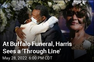 At Buffalo Funeral, Harris Sees a &#39;Through Line&#39;
