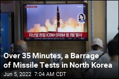 Over 35 Minutes, a Barrage of Missile Tests in North Korea