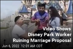Disney Park Worker Caught on Video Ruining Marriage Proposal
