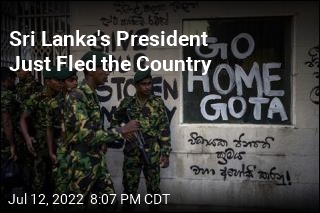 Sri Lanka President Flees Country
