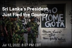 Sri Lanka President Flees Country