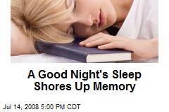 A Good Night's Sleep Shores Up Memory