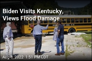Biden Surveys Flood Damage in Kentucky