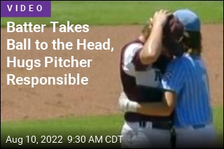 Batter Takes Ball to the Head, Hugs Pitcher Responsible