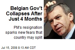 Belgian Gov't Collapses After Just 4 Months