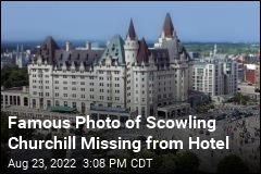 Famous Photo of Scowling Churchill Missing from Hotel