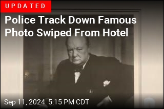 Famous Photo of Scowling Churchill Missing from Hotel