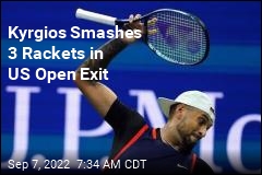 Kyrgios Smashes 3 Rackets in US Open Exit