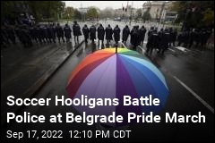 At Belgrade Pride March, Police Fight Off Soccer Hooligans