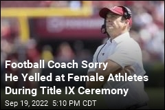 Football Coach Sorry He Yelled at Female Athletes During Title IX Ceremony
