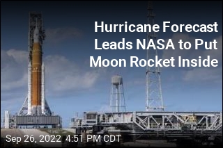 Hurricane Forecast Leads NASA to Put Moon Rocket Inside