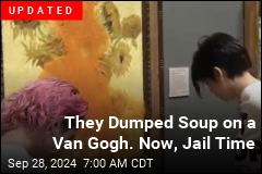 Van Gogh Painting Gets a Soup Bath by Climate Activists