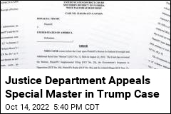 Justice Department Appeals Special Master in Trump Case