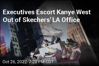 Executives Escort Kanye West Out of Skechers&#39; LA Office