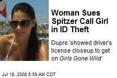 Woman Sues Spitzer Call Girl in ID Theft