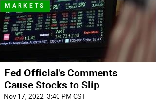 Fed Official&#39;s Comments Cause Stocks to Slip