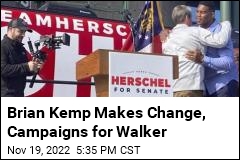 Reelected Brian Kemp Makes First Appearance With Walker