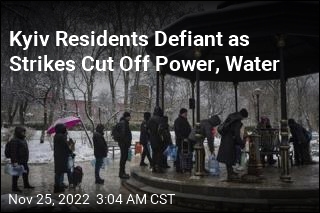 Kyiv Residents Defiant as Strikes Cut Off Power, Water