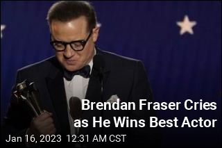 Brendan Fraser Cries as He Wins Best Actor