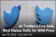 At Twitter&#39;s Fire Sale, Bird Statue Sells for $100K