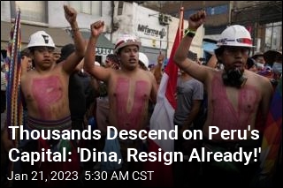 Thousands Descend on Peru&#39;s Capital: &#39;Dina, Resign Already!&#39;