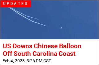 US Downs Chinese Balloon Off Carolina Coast