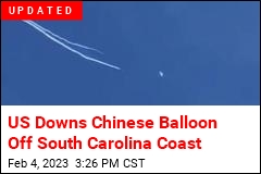 US Downs Chinese Balloon Off Carolina Coast