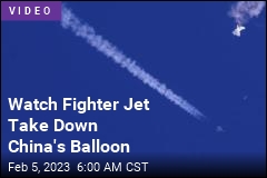 Watch Fighter Jet Take Down China&#39;s Balloon