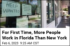 For First Time, Florida Has More Jobs Than New York