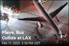 Airliner, Bus Hit, Injuring 5