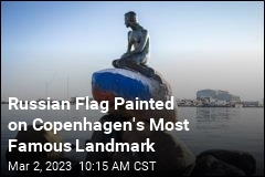 Little Mermaid Statue Vandalized With Russian Flag