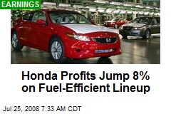 Honda Profits Jump 8% on Fuel-Efficient Lineup