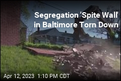 Segregation &#39;Spite Wall&#39; in Baltimore Torn Down