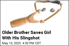 Older Brother Saves Girl With His Slingshot