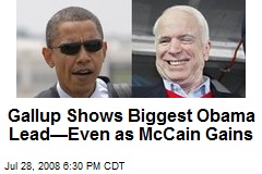 Gallup Shows Biggest Obama Lead&mdash;Even as McCain Gains
