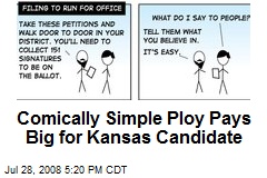 Comically Simple Ploy Pays Big for Kansas Candidate