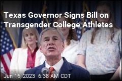 Texas Governor Signs Bill on Transgender College Athletes