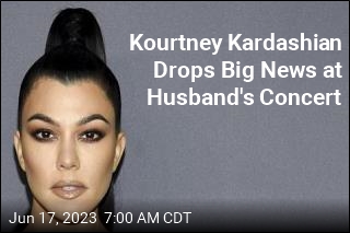 Kourtney Kardashian Drops Big News at Husband&#39;s Concert