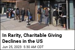 In Rarity, Charitable Giving Declines in the US