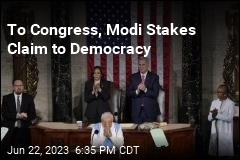 Modi Stresses Democratic Ties in Address to Congress