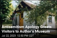 for saturday/Antisemitism Apology Greets Visitors to Author&#39;s Museum