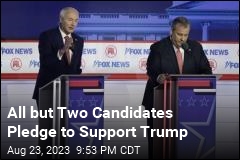 All but Two Candidates Pledge to Support Trump