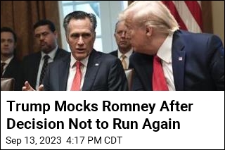 Trump Welcomes Departure of Romney From Senate
