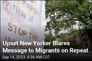 Loudpeaker Outside NYC Migrant Shelter Tells People to &#39;Go Back&#39;