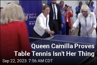 Queen Camilla, Brigitte Macron Are Terrible at Ping-Pong