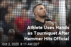 Athlete Uses Hands as Tourniquet After Hammer Hits Official