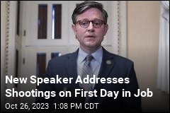 New Speaker Addresses Shootings on First Day in Job